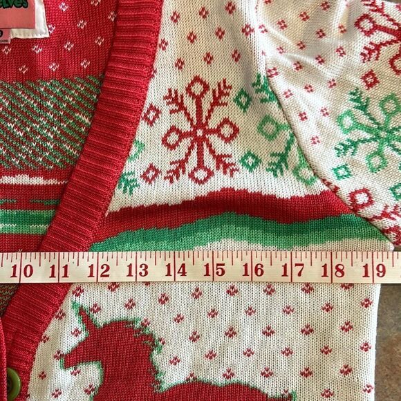 Tipsy Elves Unicorn Christmas Sweater Cardigan Medium - Picture 7 of 8